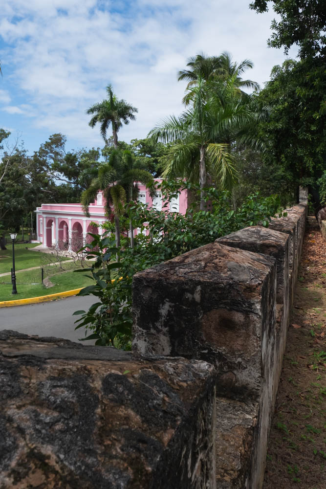 Walls of the Casa Blanca House Museum in San Juan, Puerto Rico